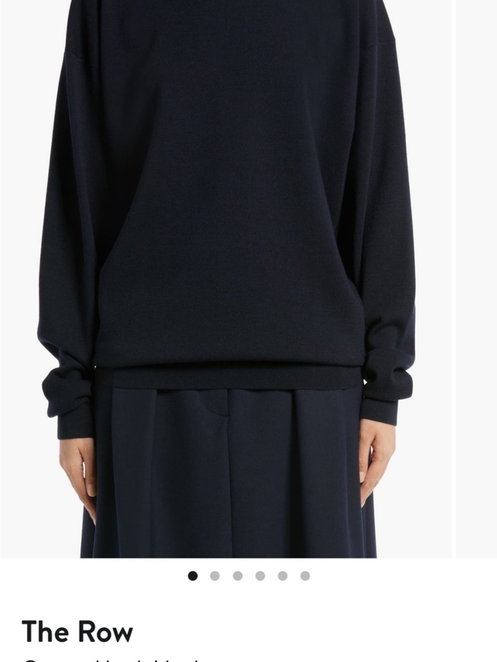 The Row Dark Navy Crewneck Sweatshirt